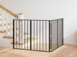 Dog Gate 2 pcs Black 100 x 100 cm Galvanised Steel 891989