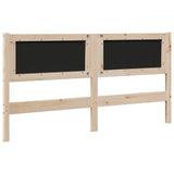 Upholstered Headboard Brown 150 cm Solid Pine Wood 879060