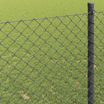 Chain Link Fence Grey 10 x 1 m Steel 42004810
