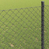 Chain Link Fence Grey 10 x 1 m Steel 42004810