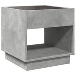 ZNTS Coffee Table with Infinity LED Concrete Grey 50x50x50 cm 847654