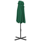 Garden Parasol Green Polyester fabric, Aluminium pole Extra large 44867