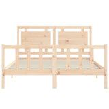 Bed Frame without Mattress King Size Solid Wood Pine 3192171
