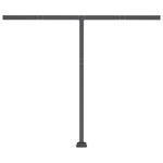ZNTS Freestanding Manual Retractable Awning 350x250 cm Yellow/White 3069718