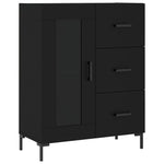 Highboard Black 69.5x34x180 cm Engineered Wood 3198594