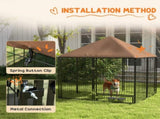 Outdoor Dog Kennel Puppy Play Pen with Canopy Garden Playpen Fence Crate Enclosure Cage Rotating T3398P349619