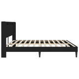 Bed Frame with LED Strip Lights Black 180 x 200 cm Faux Leather 42027995