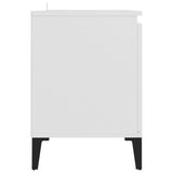 TV Cabinet with Metal Legs White 103.5x35x50 cm 805968