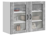 Wall Glass Cabinet LUCCA Concrete Grey 80 x 31 x 80 cm 885068