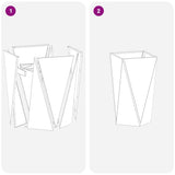 Planter Silver 40 x 40 x 75 cm Galvanised Steel 883790