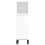ZNTS 3 Piece Bathroom Cabinet Set High Gloss White Engineered Wood 3187799