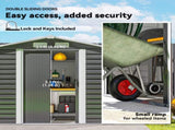 7 x 4ft Garden Shed, Easy to Assemble, Upgraded Galvanised Steel Frame with Foundation Kit, Double T3398P324023
