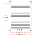 Bathroom Radiator Central Heating Towel Rail Curve 500 x 764 mm 140849