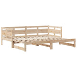 Daybed with Trundle and Drawers without Mattress 80x200 cm 3302233