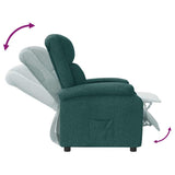Recliner Chair Dark Green Fabric 342424