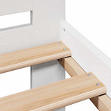 Bed Frame White Solid pinewood Double Bed Frame Rectangular 3309051