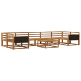 Outdoor Sofa Set 8 pcs Natural Solid Acacia Wood 3382412