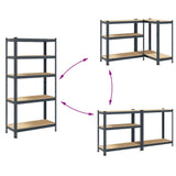 5-Layer Storage Shelf Anthracite Steel&Engineered Wood 4016951