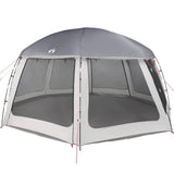 ZNTS Pool Tent with Removable Fly & Mesh Walls Grey 612x612 cm 4100639