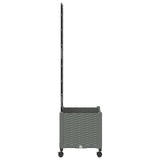 Garden Planter with Trellis&Wheels Light Grey 40 x 40 x 149 cm 3422942
