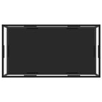 ZNTS Coffee Table Transparent and Black 120x60x35 cm Tempered Glass 322906
