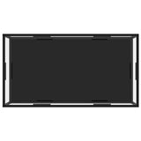ZNTS Coffee Table Transparent and Black 120x60x35 cm Tempered Glass 322906