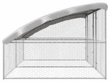 Dog Kennel 2 pcs Silver 4 x 2 x 2 m Galvanised steel 3368325
