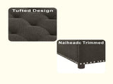 Square Storage Ottoman, Small Space Furniture, Home Decor.Dark Grey W5770P503280