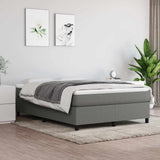 Box Spring Bed Frame Dark Grey Double Fabric 3121200