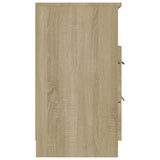 Bedside Cabinets 2 pcs Sonoma Oak Engineered Wood 811239