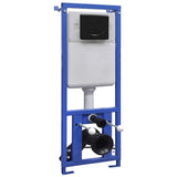 Wall Hung Toilet with Concealed Cistern Ceramic Black 3054478