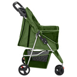 Folding Dog Stroller Green 80x46x98 cm Oxford Fabric 172198
