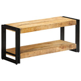 Tv Stand Natural wood Solid Mango Wood and Powder-Coated Iron 247808