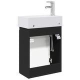 Bathroom Vanity Unit with Tap Black 45.5 x 22.5 x 84 cm 889502