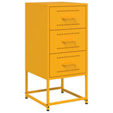 Bedside Cabinet Mustard Yellow 36x39x78 cm Steel 846584
