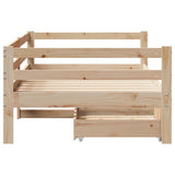 Daybed with Drawers without Mattress 90x200 cm Solid Wood 3302047