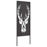 Garden Privacy Screen Black 50 x 140 cm Cold-rolled steel 876329