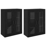 Wall Mounted Cabinets 2 pcs Black oak 69.5 x 34 x 90 cm 3394586