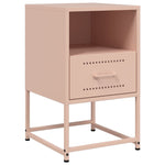 ZNTS Bedside Cabinet Pink 36x39x60.5 cm Steel 846556