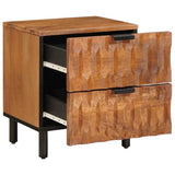 Bedside Cabinet Brown 40 x 33 x 46 cm Solid Mango Wood 4017898