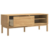 Hallway Bench FLORO Wax Brown 115 x 40 x 45 cm Solid Pine Wood 42011243