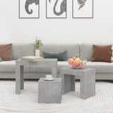 Nesting Coffee Tables 3 pcs Concrete Grey Engineered Wood 808544