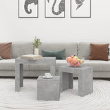 Nesting Coffee Tables 3 pcs Concrete Grey Engineered Wood 808544