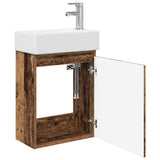 Bathroom Vanity Unit with Tap Old Wood 45.5 x 25.5 x 84 cm 889499