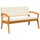 Bistro Set with Cushion 2 pcs Brown Solid Acacia wood 4106468