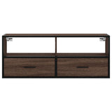 TV Cabinet Brown Oak 100x31x39.5 cm Engineered Wood and Metal 848933