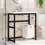 Bathroom Washbasin Frame Black 79x38x83 cm Iron 338501
