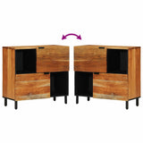 Sideboard with Door Natural 80 x 33.5 x 75 cm Solid Acacia Wood 4017783