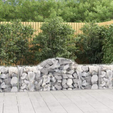 Arched Gabion Baskets 13 pcs 200x50x60/80 cm Galvanised Iron 3146289