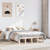 Bed Frame without Mattress 140x200 cm Solid Wood Pine 850842